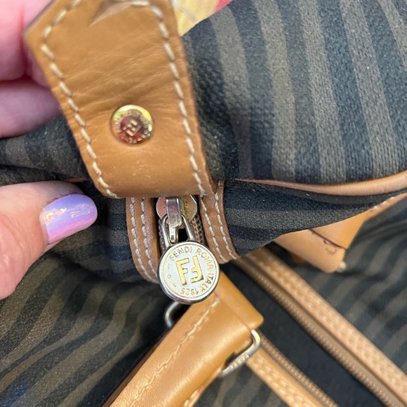 Fendi Authentic Vintage Penguin Striped Boston Duffel Bag - Picture 11 of 14